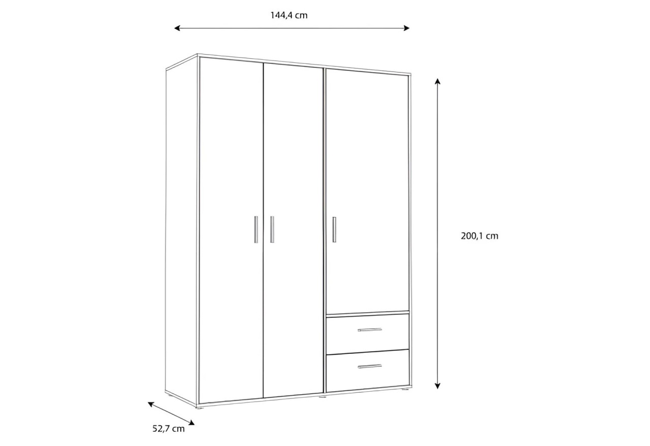 Kleiderschrank Mokaro L (145cm)