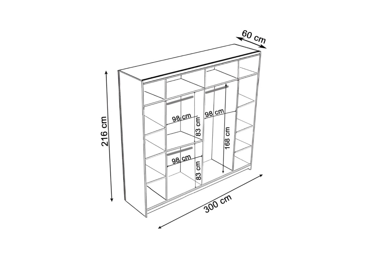 Kleiderschrank Omega (300cm)