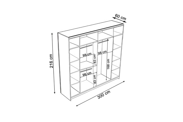 Kleiderschrank Omega (300cm)