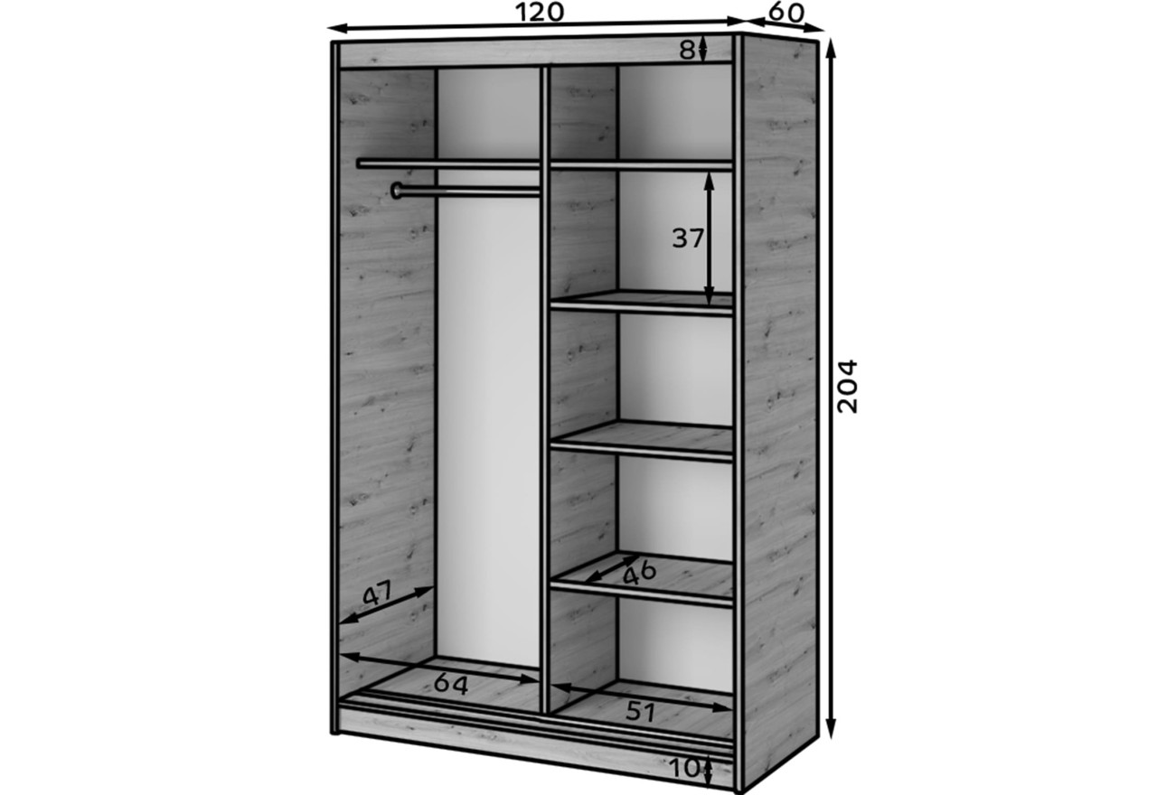 Kleiderschrank Platon (180cm) 