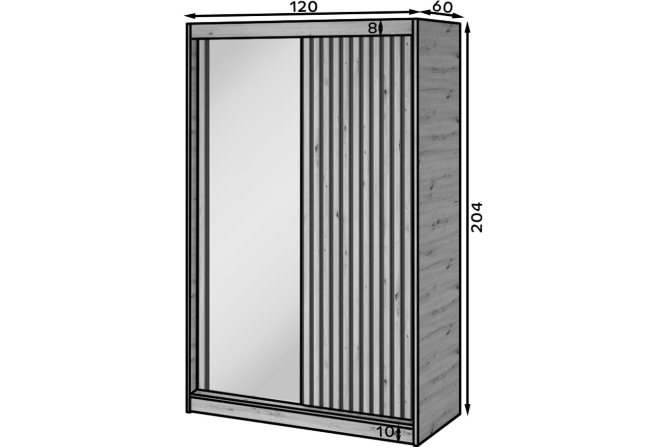 Kleiderschrank Platon (180cm) 