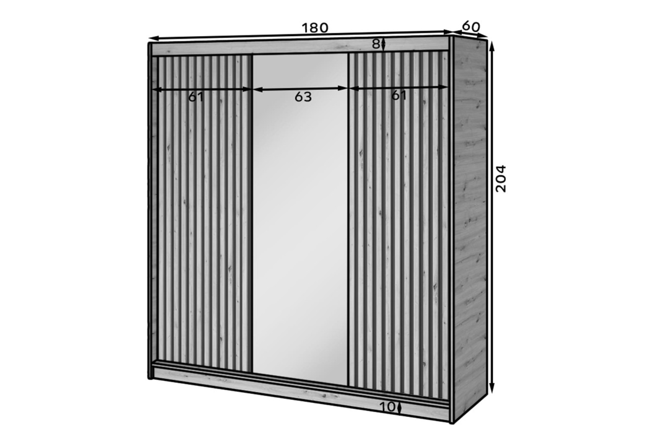 Kleiderschrank  Platon XL (180cm) 