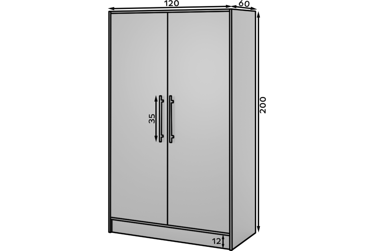 Kleiderschrank  Prava (120cm)