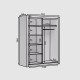 Kleiderschrank Rudi M (160cm) Kleiderschrank Rudi M (160cm)