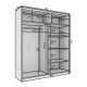 Kleiderschrank Vergina (180cm)