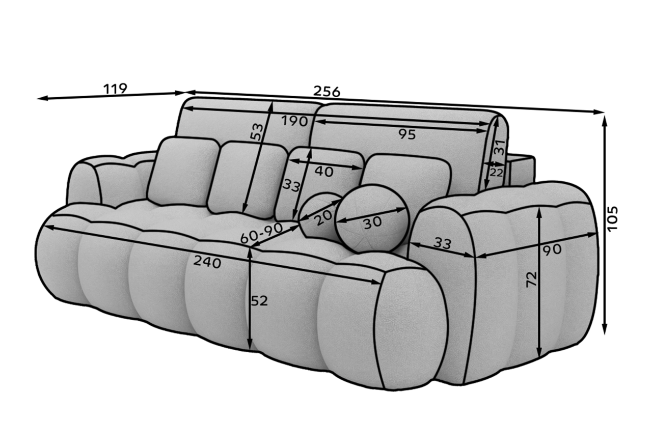 3 Pers. Couch Elon