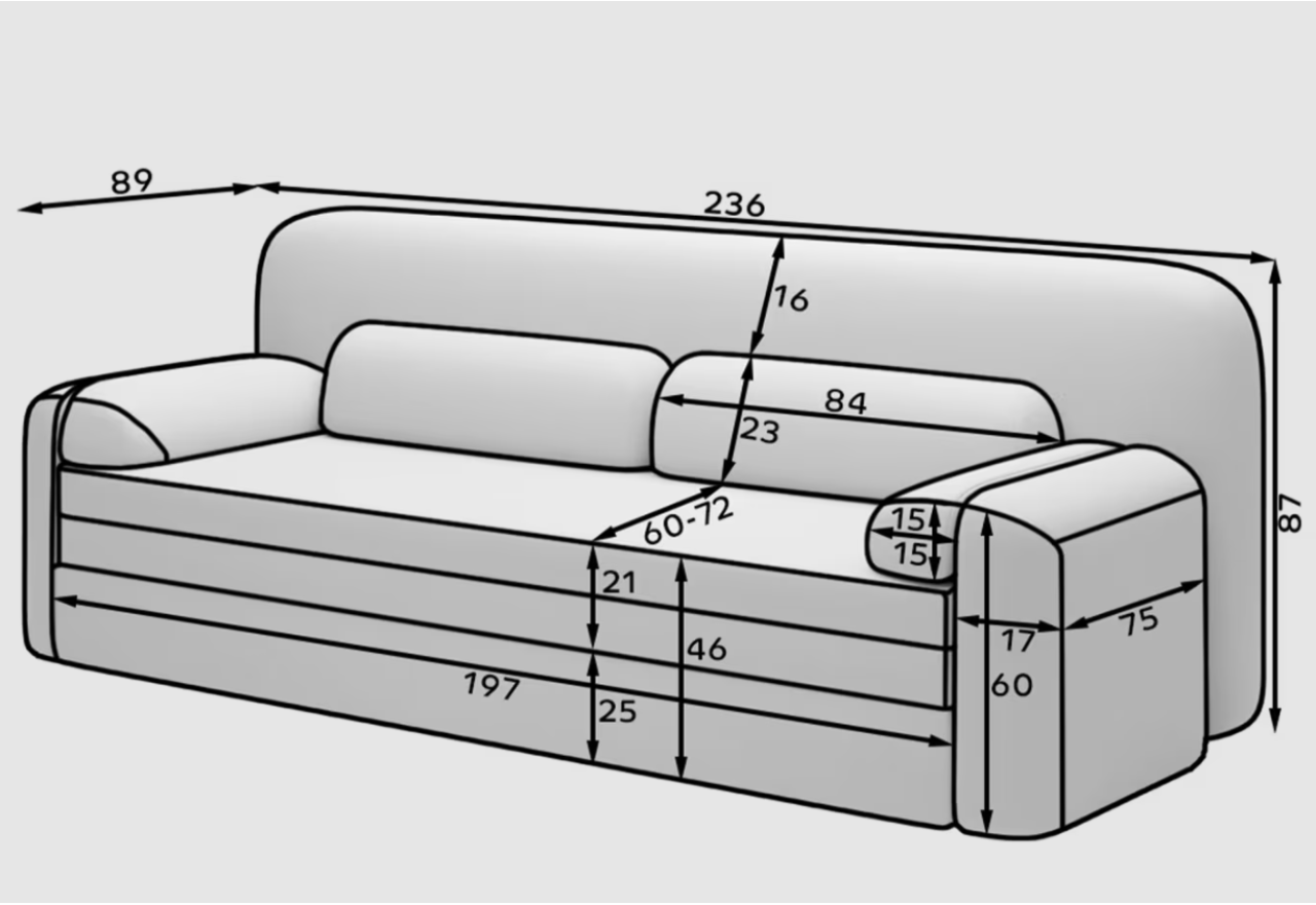 3 Pers. Couch Vespa