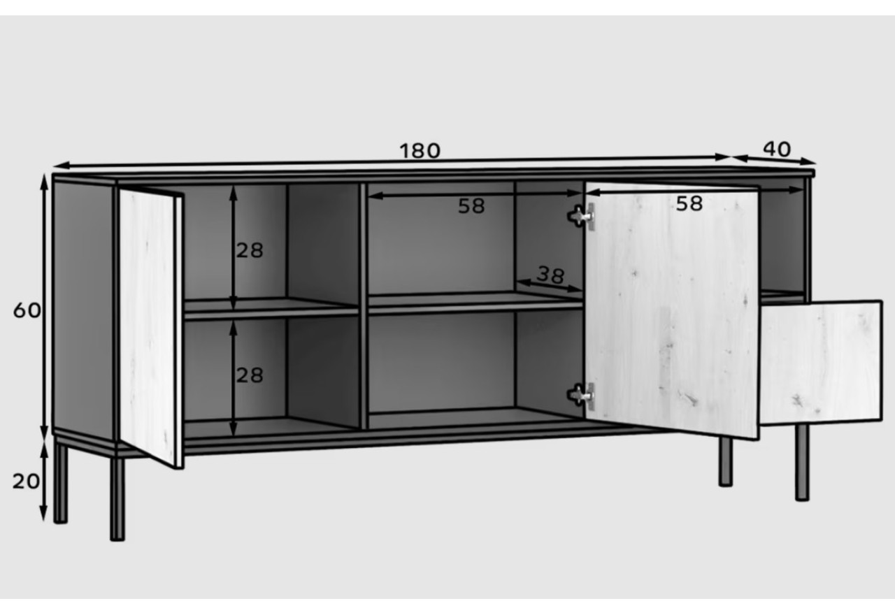 Sideboard Farnia Lux/ An Lager Sideboard Farnia Lux/ An Lager