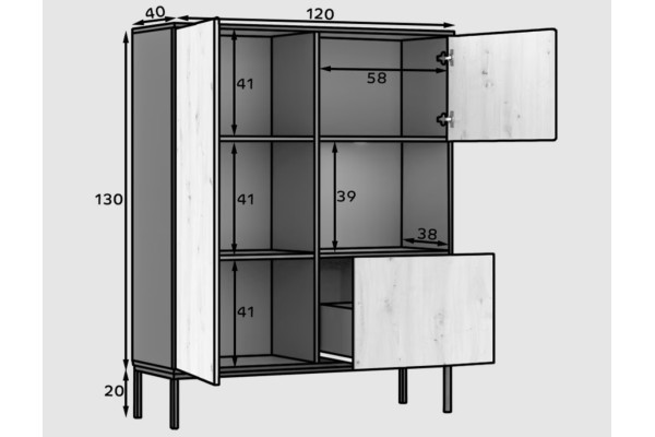 Highboard Farnia  MB / An Lager Highboard Farnia  MB / An Lager