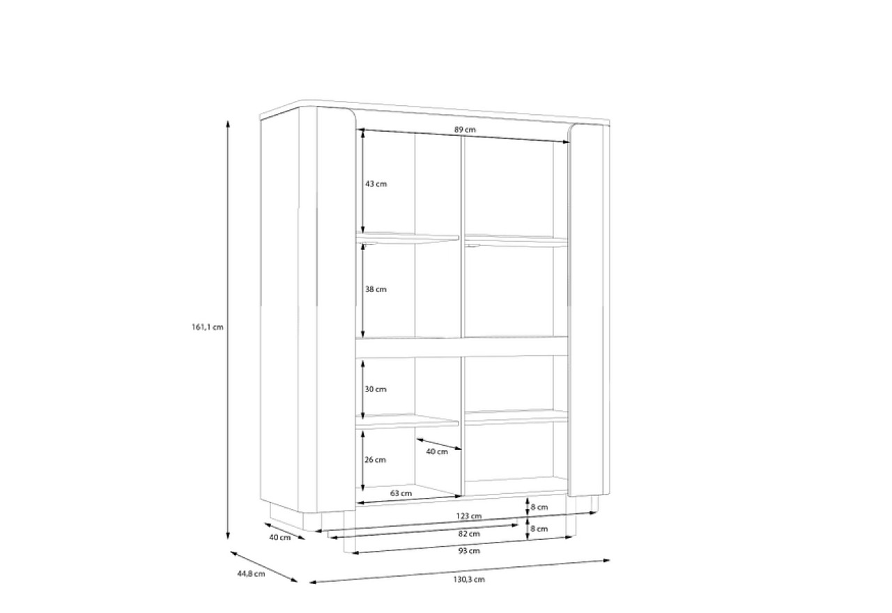 Vitrine Zeff Lux (130cm) 