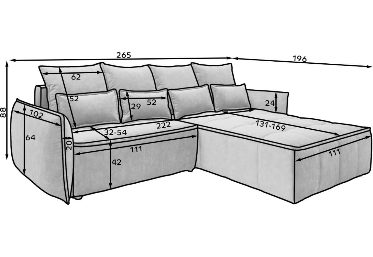 Ecksofa Lopez  L