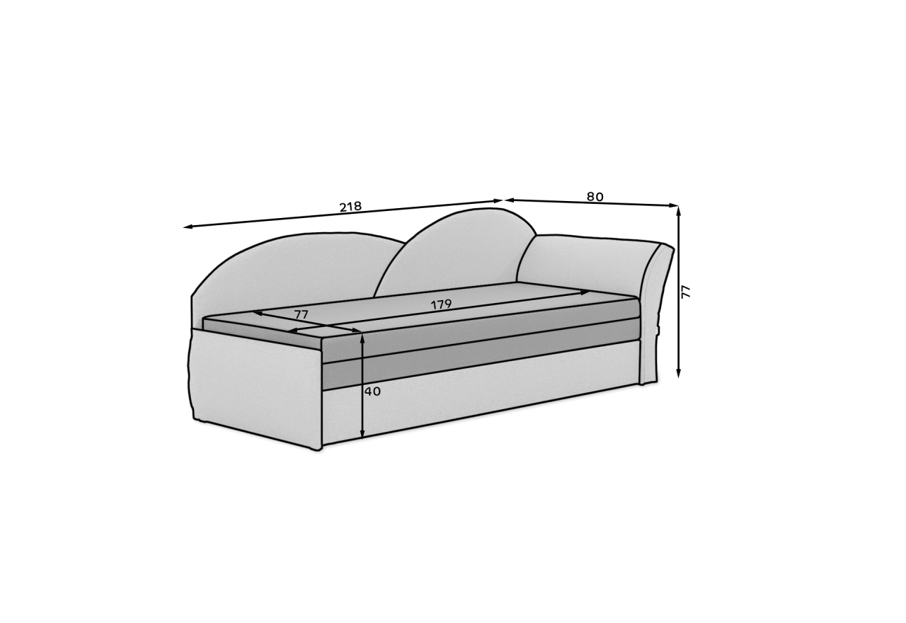 Bett Chind R (180x150) Ab Lager