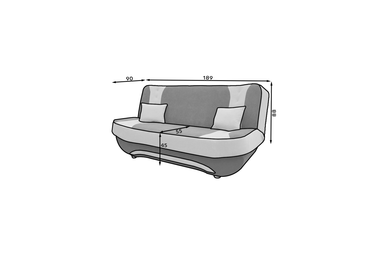 Couch Eva (117x192) / Ab Lager