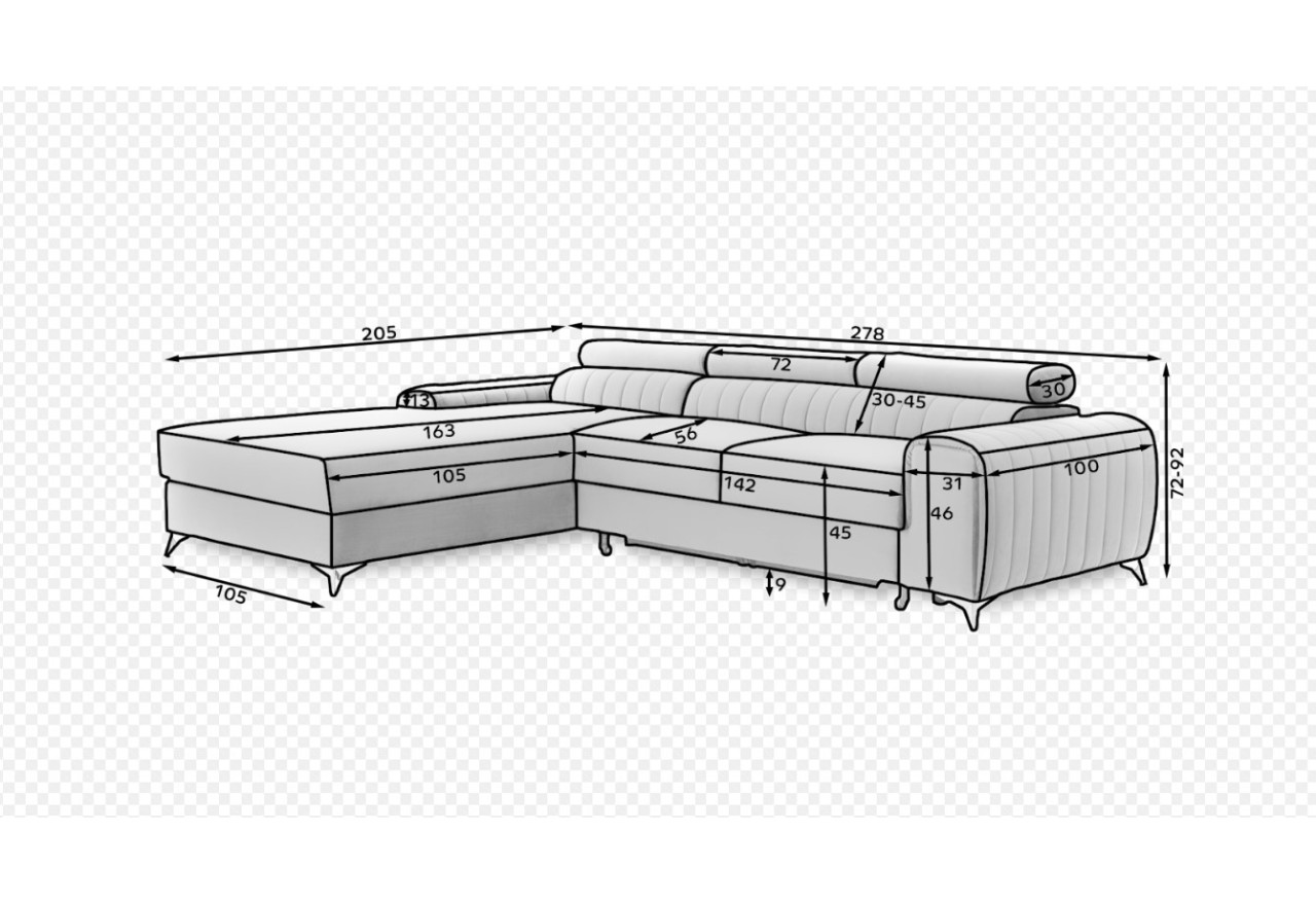 Ecksofa Futura L / An Lager