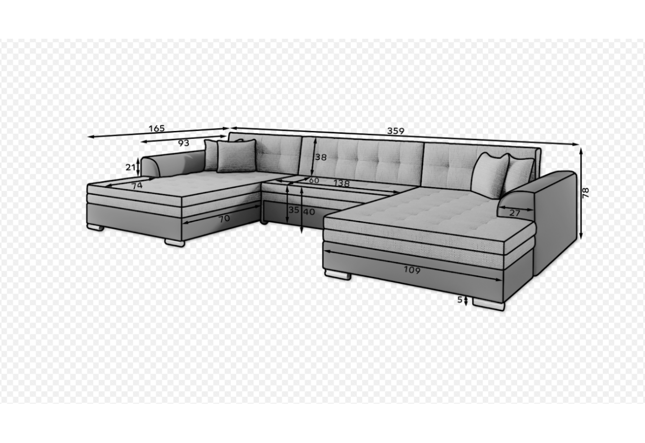 Ecksofa Grande-U / An Lager Ecksofa Grande-U / An Lager