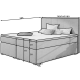 Boxspringbett Sabine  L (180x200)/ Ab Lager