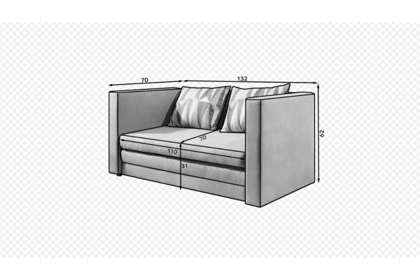 2 Pers. Couch Victoria / An Lager