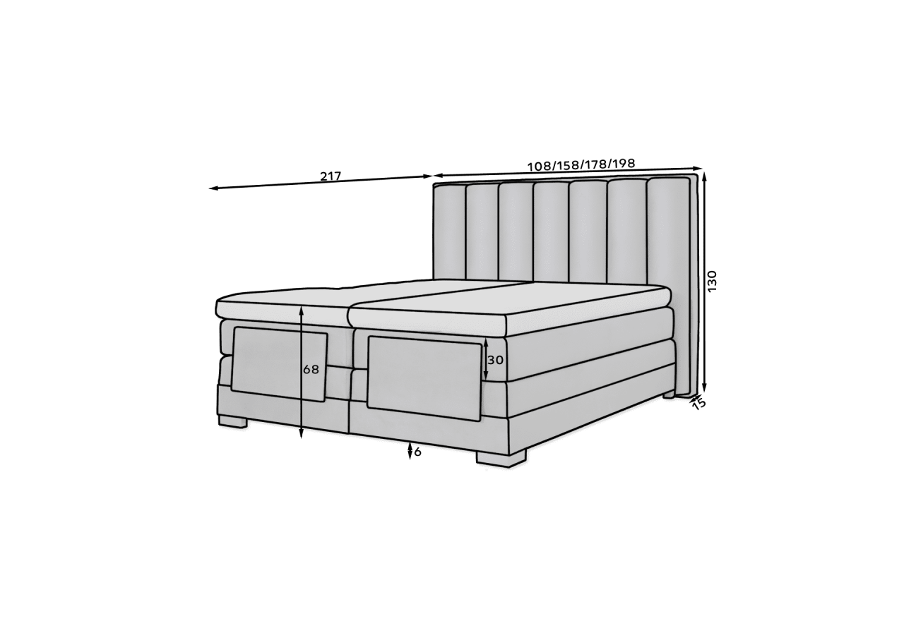 Boxspringbett Theo-EL (180x200)
