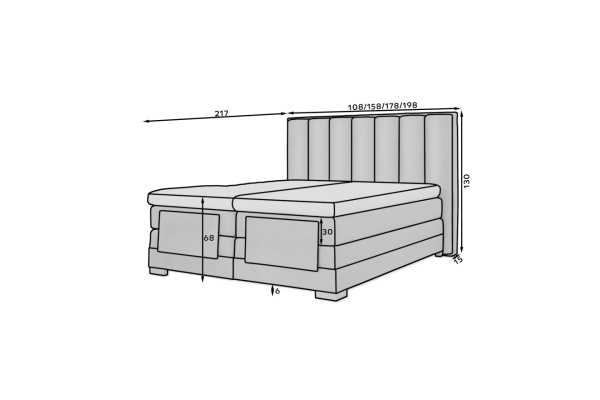 Boxspringbett Theo-EL (180x200)