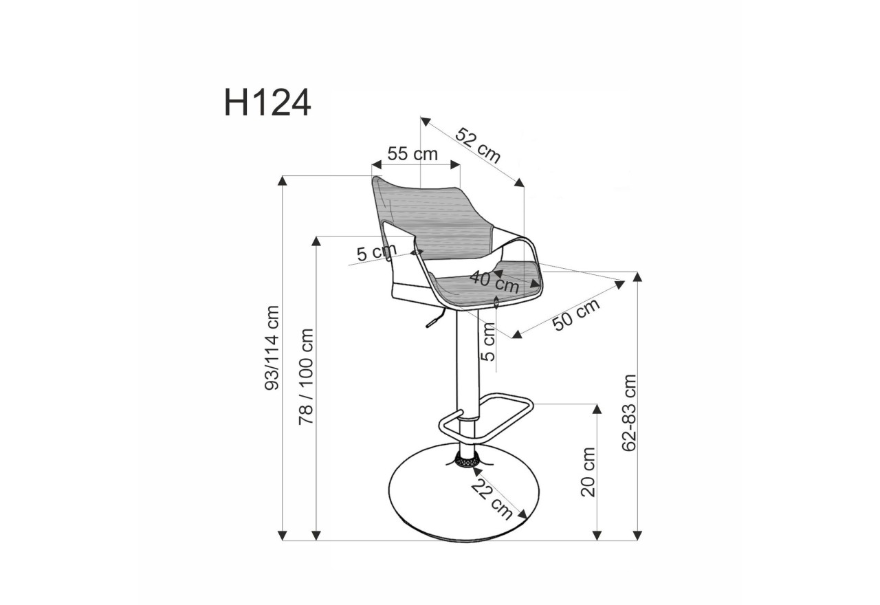 Barstuhl H124 