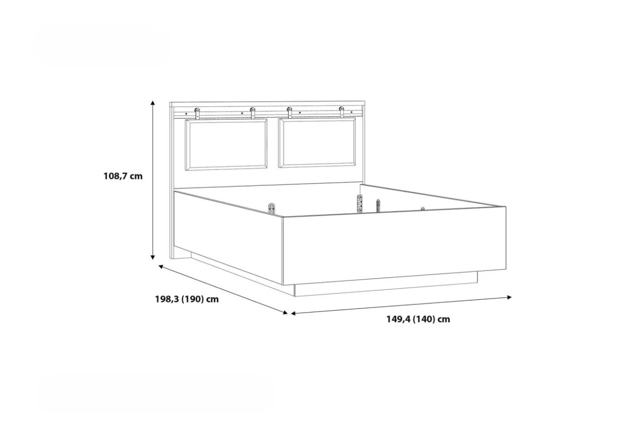 Bett Kasimiro S (140x190)