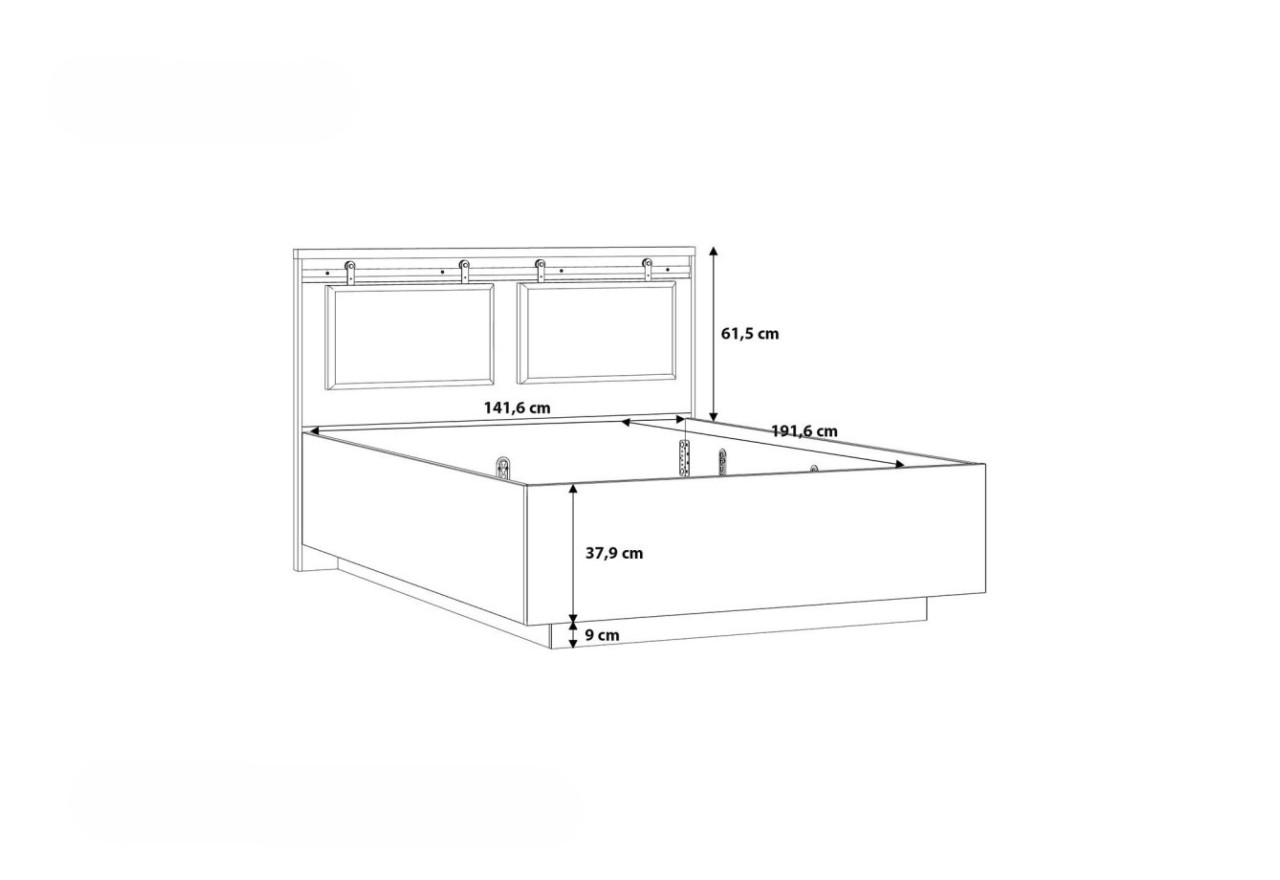 Bett Kasimiro S (140x190)