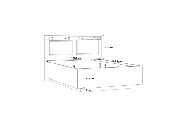 Bett Kasimiro S (140x190)