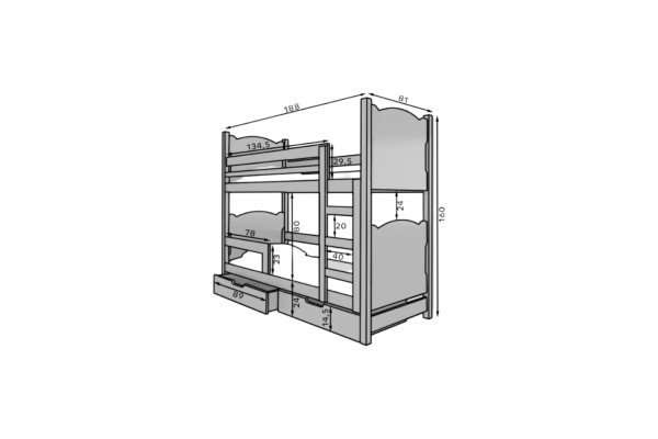 Bett Mariza Lux (80x180)