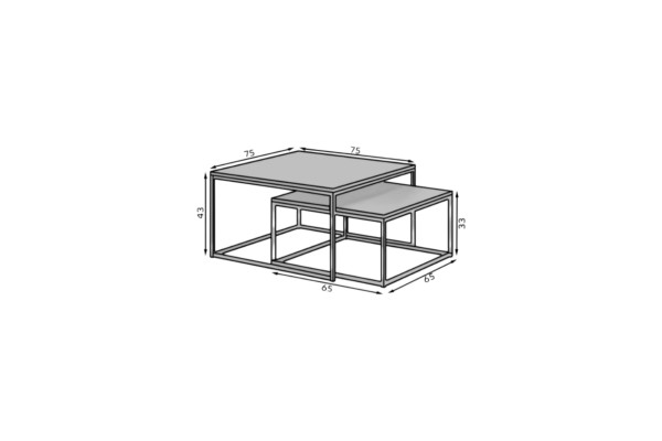 Couchtisch Set Nila Premium