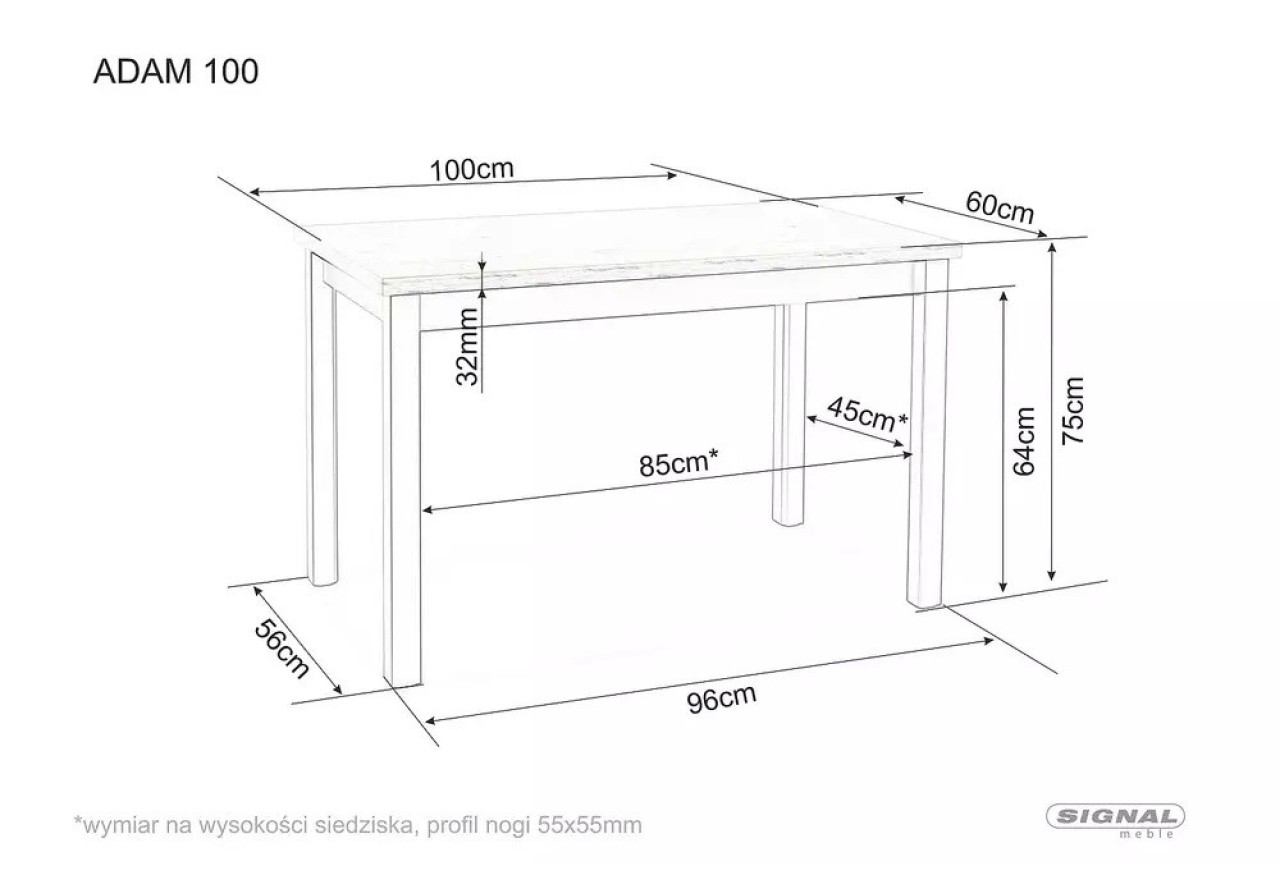 Esstisch Adam W (60x100)