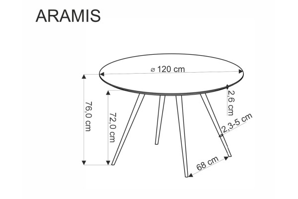 Esstisch Aramis (o120x76)