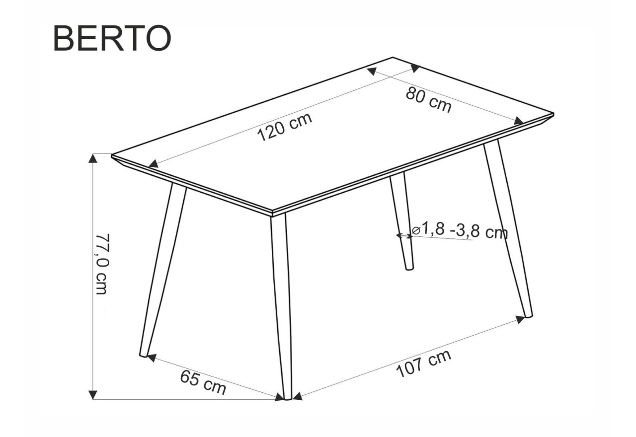 Esstisch Berto (80x120)