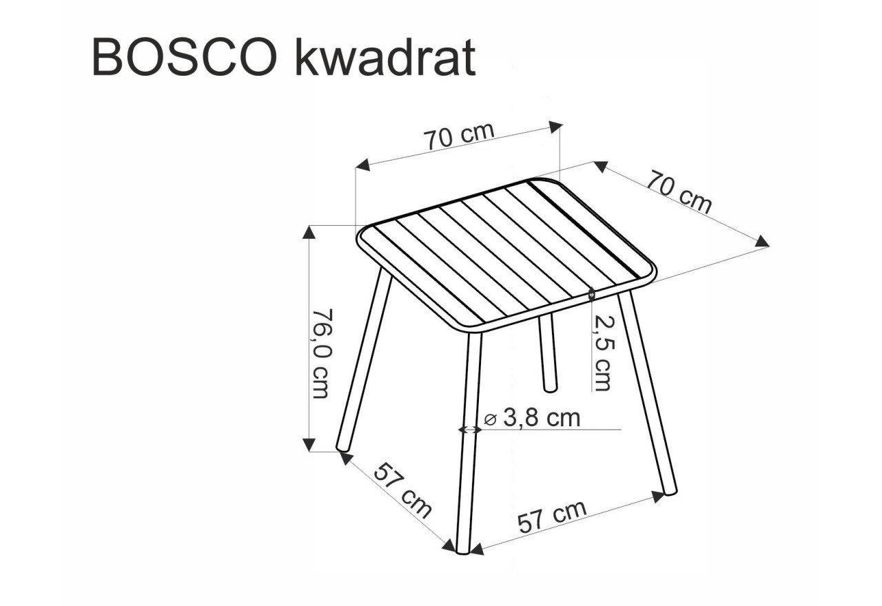 Esstisch Bosco (70x70)