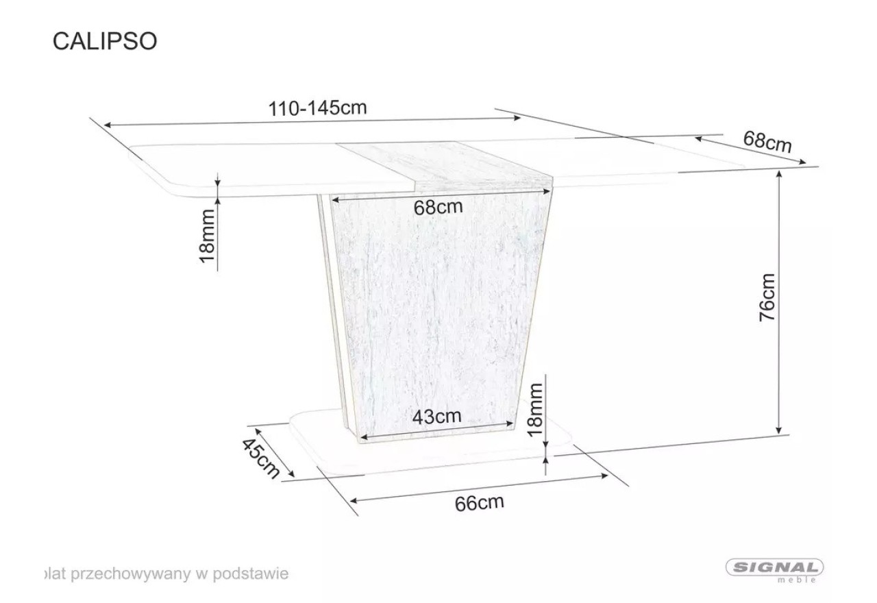 Esstisch Calipso IN (68x110-145)