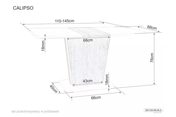 Esstisch Calipso IN (68x110-145)