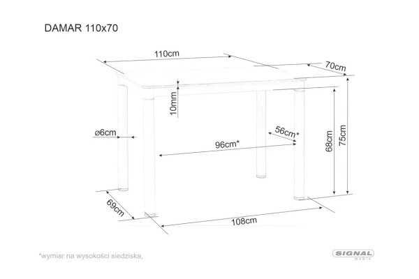 Esstisch Damar (70x110)