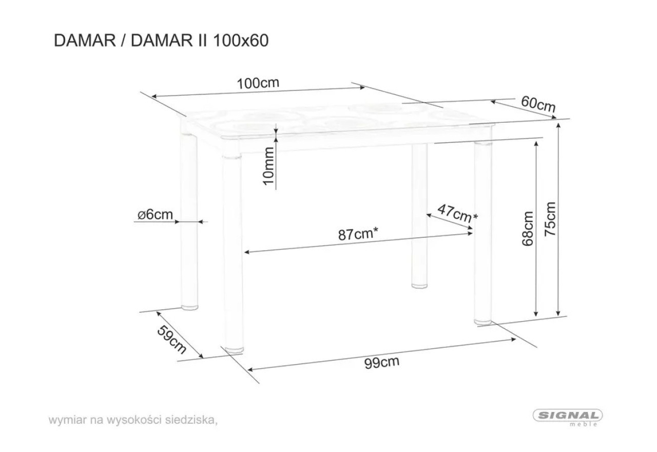 Esstisch Damar M (60x100)