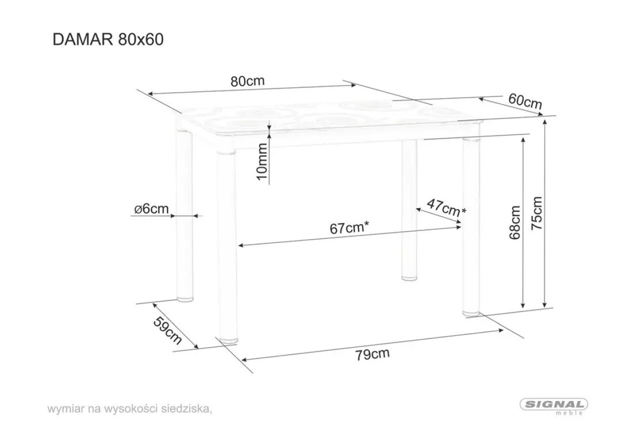 Esstisch Damar S (60x80)