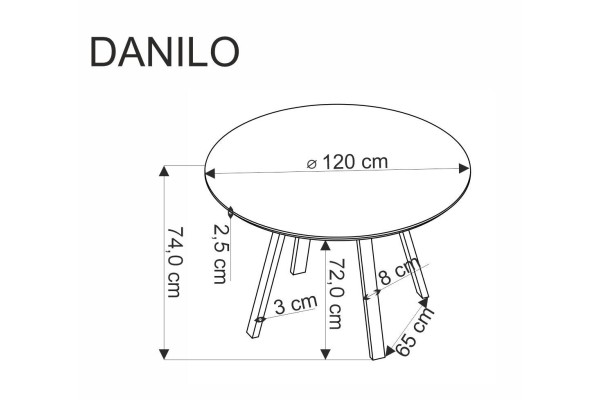 Esstisch Danilo (o120x74)