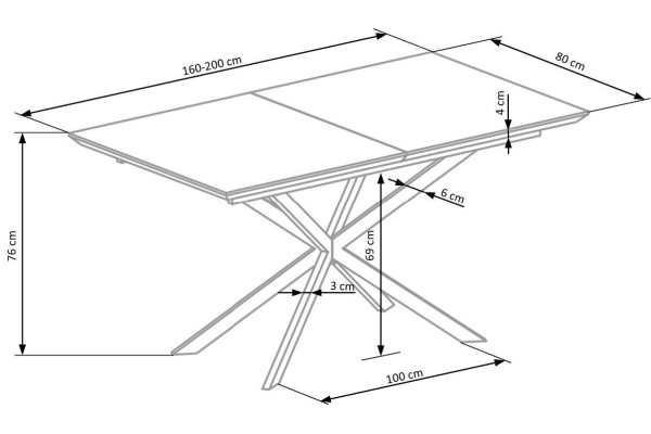 Esstisch Dienel (90x160-200)