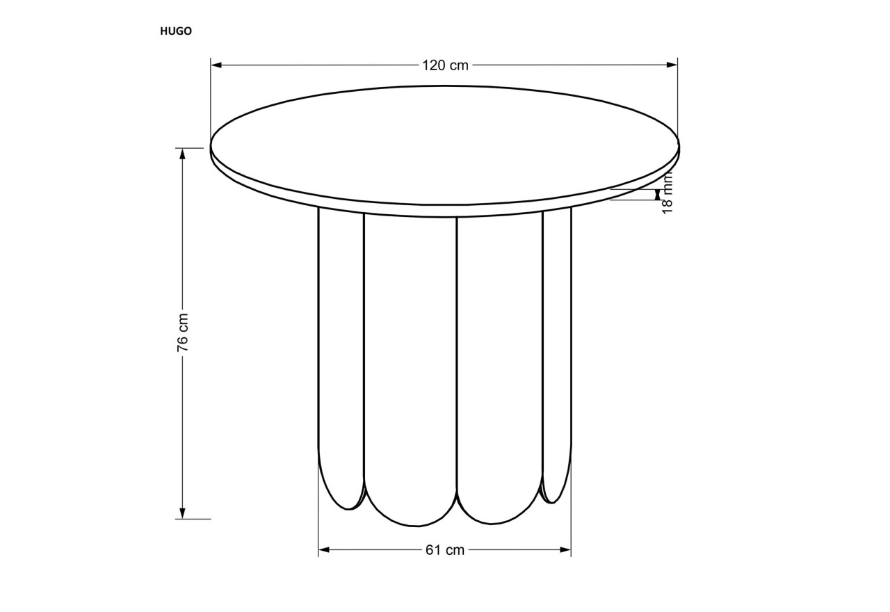 Esstisch Hugo (o120x76)