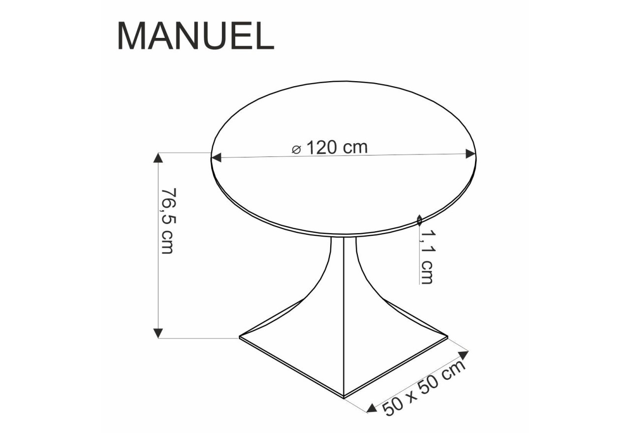 Esstisch Manuel (o120x77)