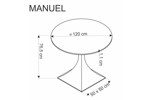 Esstisch Manuel (o120x77)