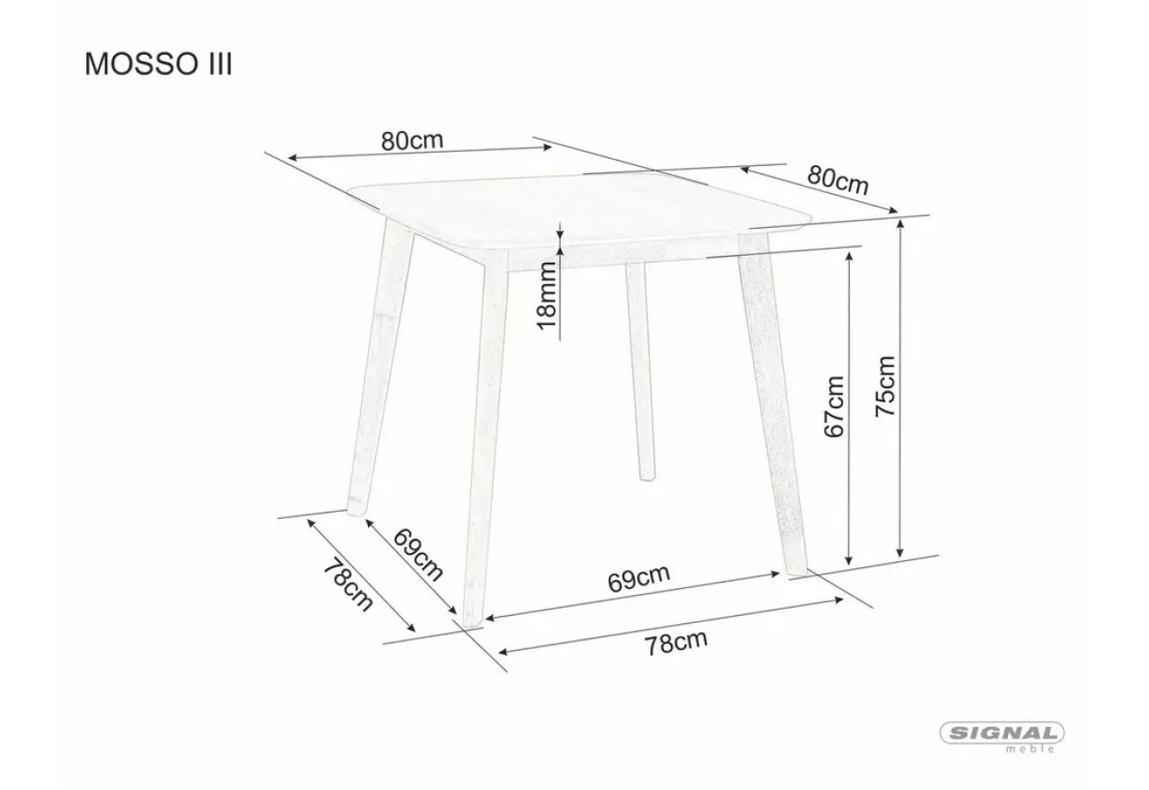 Esstisch Mosso III (80x80)
