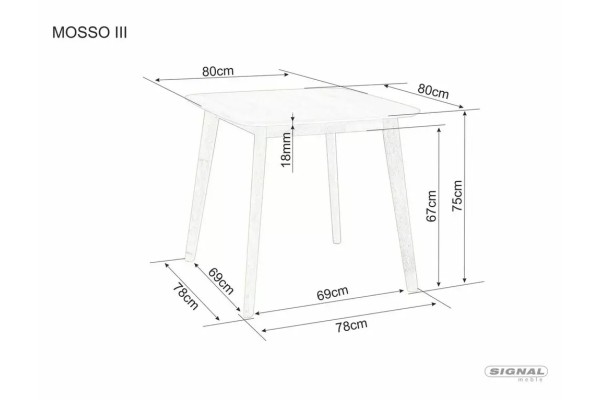 Esstisch Mosso III (80x80)