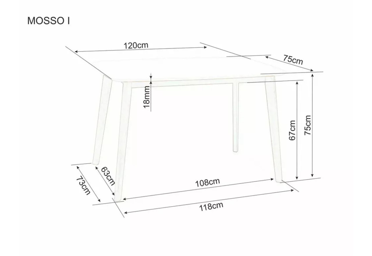 Esstisch Mosso (75x120)