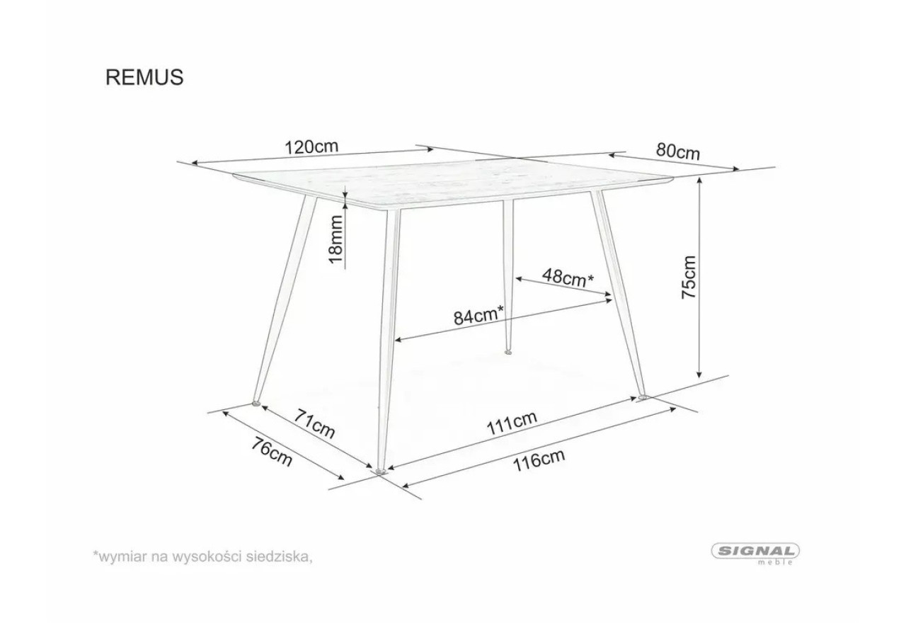 Esstisch Remus (80x120)