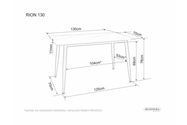 Esstisch Rion M (70x130)