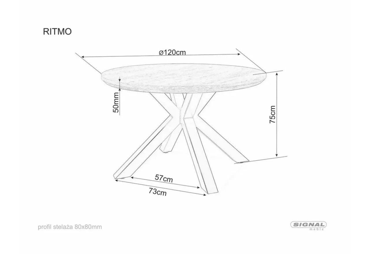 Esstisch Ritmo (o120x77)