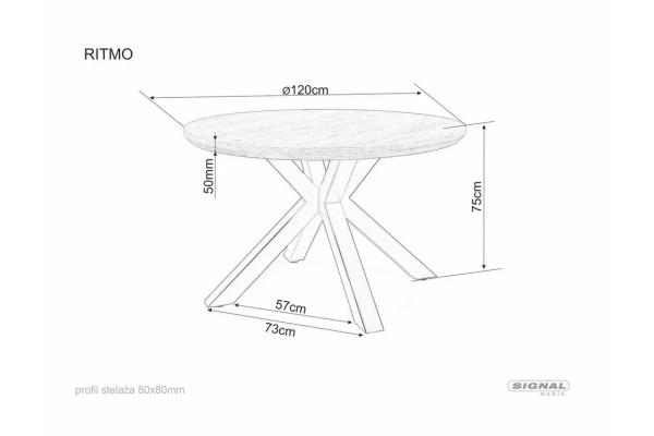 Esstisch Ritmo (o120x77)